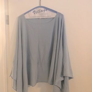 Inhabit blue cashmere poncho size small